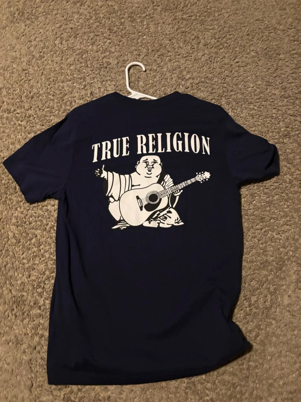 True Religion Navy Blue Logo Crew Tee